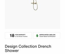 Brushed brass shower aqualla