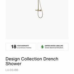 Brushed brass shower aqualla