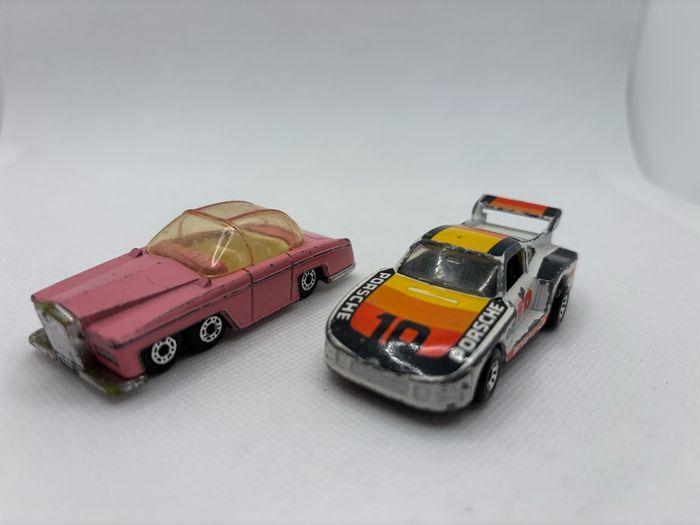 Vintage Matchbox Super  Fast Porsche 935 and Rolls Thunderbirds