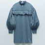 Zara knit organza sleeve dress Image 2