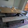 EZ Living Chestnut Oak Davos Dining Table and Bench Image 2