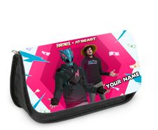 Fortnite mr Beast printed Personalised Pencil Case / Make up bag / back to school stationary