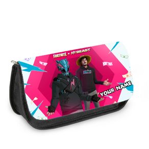 Fortnite mr Beast printed Personalised Pencil Case / Make up bag / back to school stationary