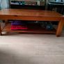 Solid Pine Coffee Table with Storage Shelf Image 2
