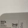 Ikea Besta Safety/tempered Glass Panel Size 120cm X 40cm White Image 3