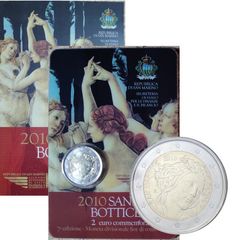 San Marino 2 Euro Brilliant Uncirculated Coin 2010 - Sandro Botticelli
