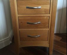 Bed side solid oak drawers