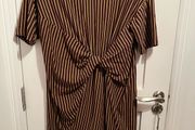 Zara Trafaluc Striped MIDI dress size S