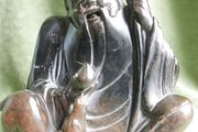 Antique Asian Chinese Carved Soapstone Man Figurine Sculpture