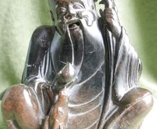 Antique Asian Chinese Carved Soapstone Man Figurine Sculpture