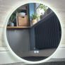 LED Bathroom Mirror 60cm Round Makeup Ensuite Fog Free Demister Vanity Bright Light Dual LED Memory Function Touch Switch Image 4