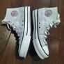 Gorgeous glittery silver converse size 5/38 junior Image 2
