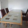 Extendable wooden table with cristal surface Image 5
