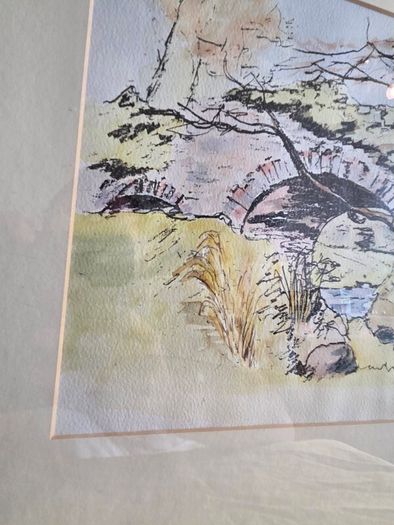 "Bridge at Laragh" Watercolour by Michael Walsh - Signed and dated