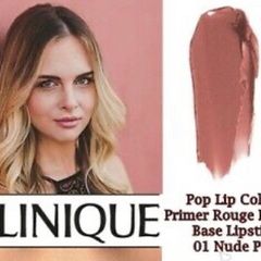 Clinique Pop Lip Color & Primer Lipstick in shade Nude Pop - New