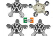 x4 VW Alloy Grey 135mm 5 star spyder wheel Centre Caps