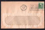 1950 Ireland Slogan Cancel "Fly Aer Lingus Irish Air Lines" tying 1d Mangan Definitive stamp on cover. Cork Cancel of 6 July 1950.