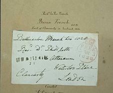1828 Signed Irish Free Frank. Earl of Clancarty Ballinasloe. Napoleonic Diplomat Memorabilia.