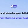 Powerbank Magsafe 10000 mAh 4-in-1 wireless + 3 built-in cables, NEW Image 4