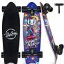 Skateboard, 27 x 8 inch Complete Skateboard for Kids Teens and Adults, 7 Layer Canadian Maple Double Kick Deck (MULTIPLE DESIGNS) Image 2