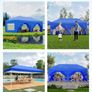 3m x 6m folding tent accordion 4 side panels 2 curtains + transport bag Waterproof Stable Flat Foldable Gazebo Popup Garden Tent Image 4