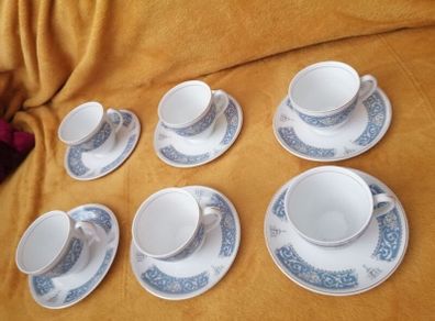 Vintage porcelain set of 6 Johnson Brothers Snowhite