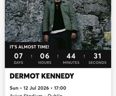 Dermot kennedy  sun 12th 2 tickets sitting