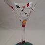 Lolita "pokertini", Hand Painted Poker/Cards Martini Glass - Large/10oz - Boxed Image 4