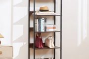 Metal Bookshelf, 5-Tier Tall Industrial Bookshelf Freestanding Display Shelving Unit