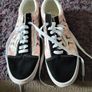 Ladies girls old skool vans beautiful condition floral pink Image 2