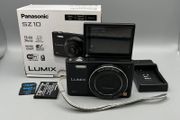 Panasonic Lumix SZ10 16MP Digital Camera Black Tested - Boxed - Flip Screen