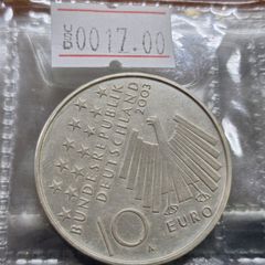 Germany 10 Euro Silver Coin - 50th Anniversary of the East Germany Uprising 17 June 1953, 2003