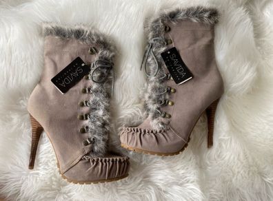 Brand New Savida Charcol High Hiker Boots