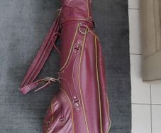 Maxfli golf bag vintage plus golf clubs, golf balls and tees