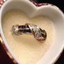 Sapphire and diamond 18k gold ring Image 2
