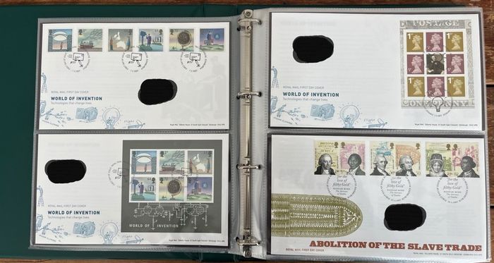 Collection of  78 UK First Day Cover stamps 2007 to 2009 in album
