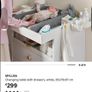 IKEA MYLLRA changing table with drawers (assembled) Image 3