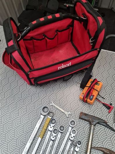Hand tools and toolbag