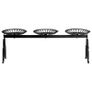 3-Seater Bench 155 cm Black Cast Iron Image 3