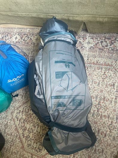 Camping gear -tents, mattress, sleeping bags.