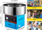 Electric Cotton Candy Machine Commercial Sugar Candy Floss Maker Temperature Controls for Party Festival Carnival Home DIY