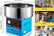 Electric Cotton Candy Machine Commercial Sugar Candy Floss Maker Temperature Controls for Party Festival Carnival Home DIY
