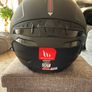 MT Helmets Cosmo open-face helmet, matte black/red, size [M], sun visor, like new Image 3
