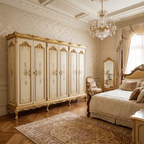 Very nice old hand painted wardrobe.