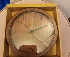 Dark wenga wood style clock