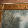 Antique Petite 19th Century French Gilt Trumeau Mirror, 1880s 40" x 17" Image 7
