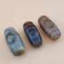 Vintage Himalayan Tibetan Unique Eyes Pattern Agate Dzi Beads  Lot of 3 Image 7