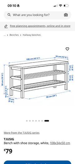 Ikea TJusig shoe rack storage