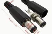 (2Pair) 12V 3A 5.5x2.1mm DC Power Male / Female Plugs Connector. New.