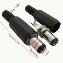 (2Pair) 12V 3A 5.5x2.1mm DC Power Male / Female Plugs Connector. New.